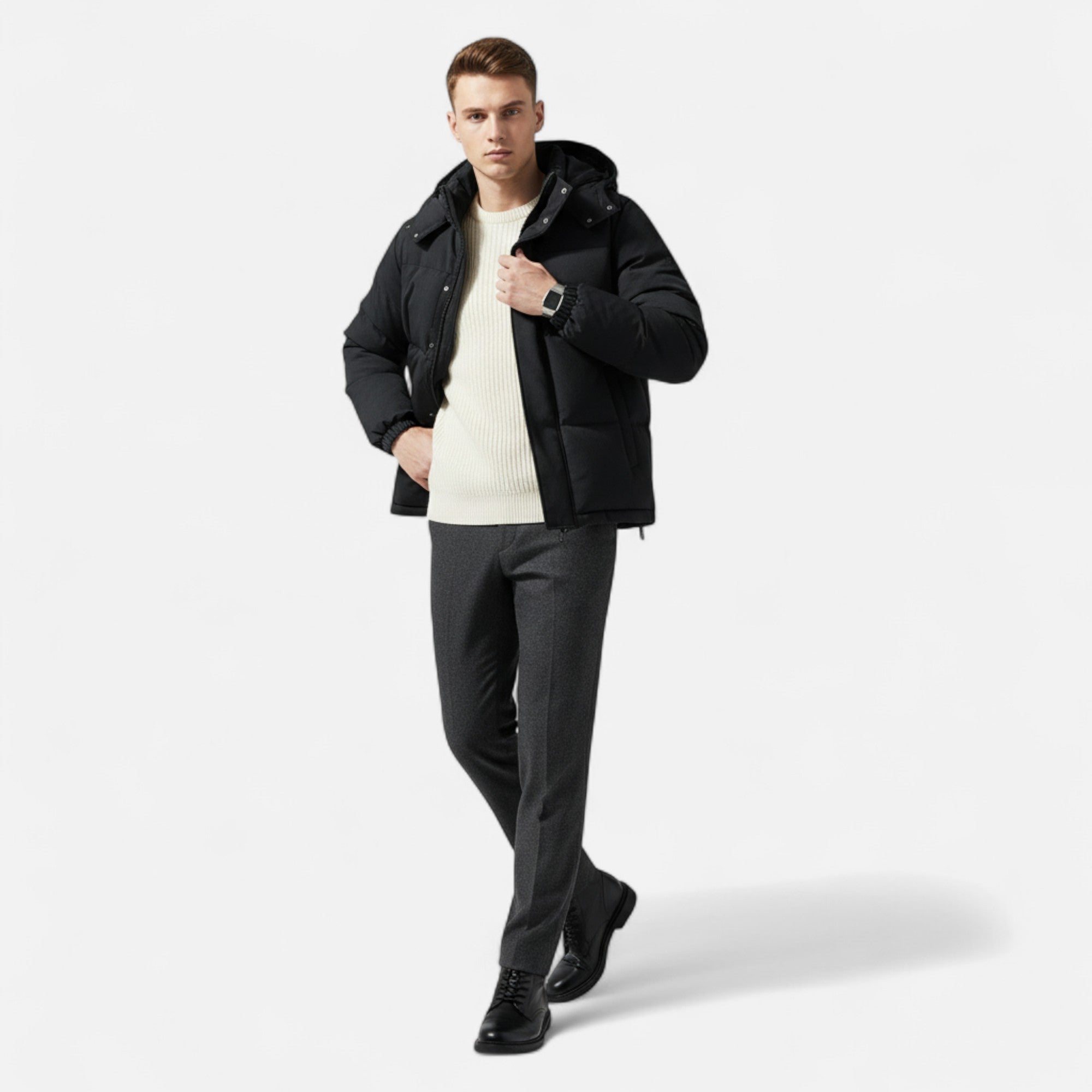 Foursten | Men’s Padded Hooded Jacket