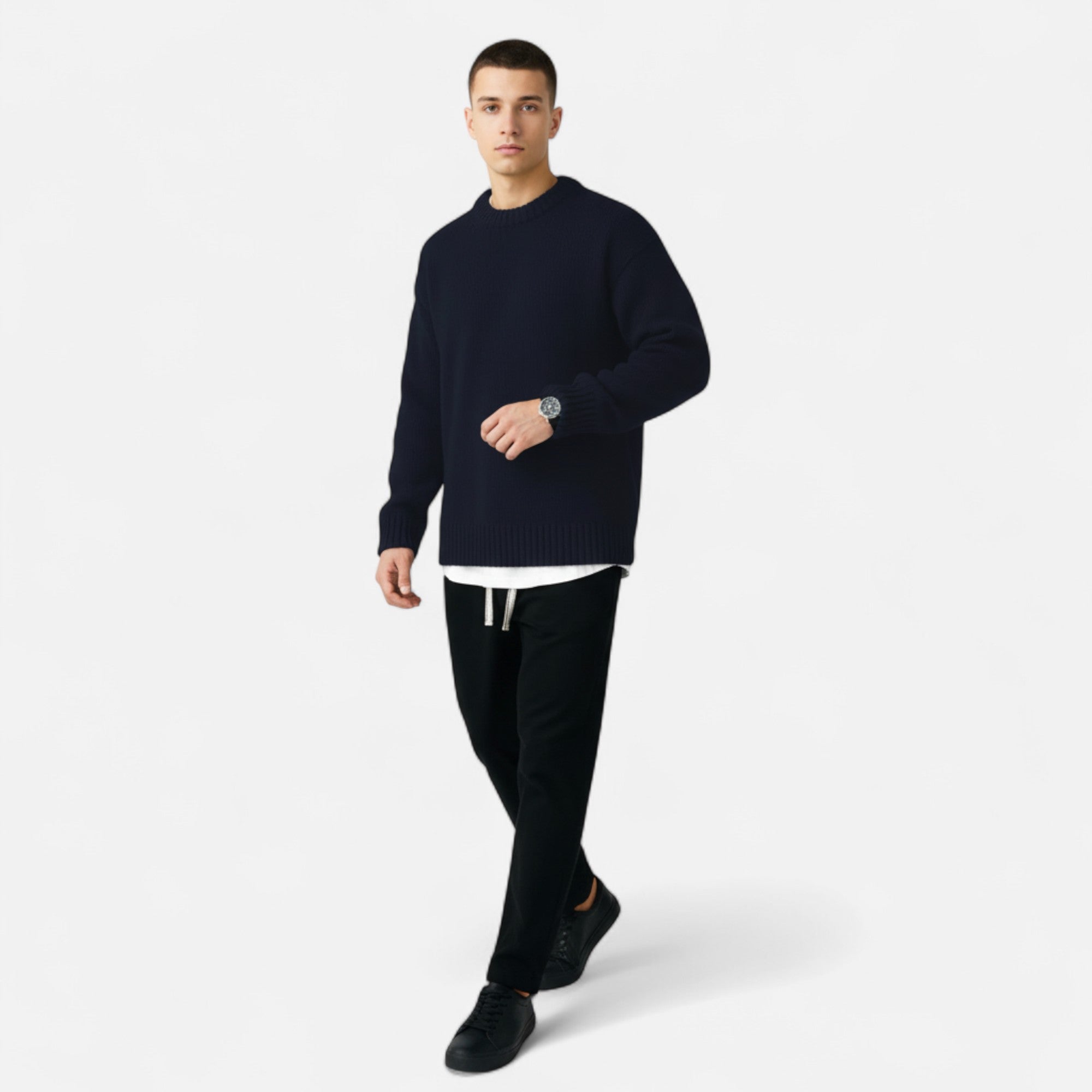 Foursten | Men’s Crew-Neck Knit Sweater