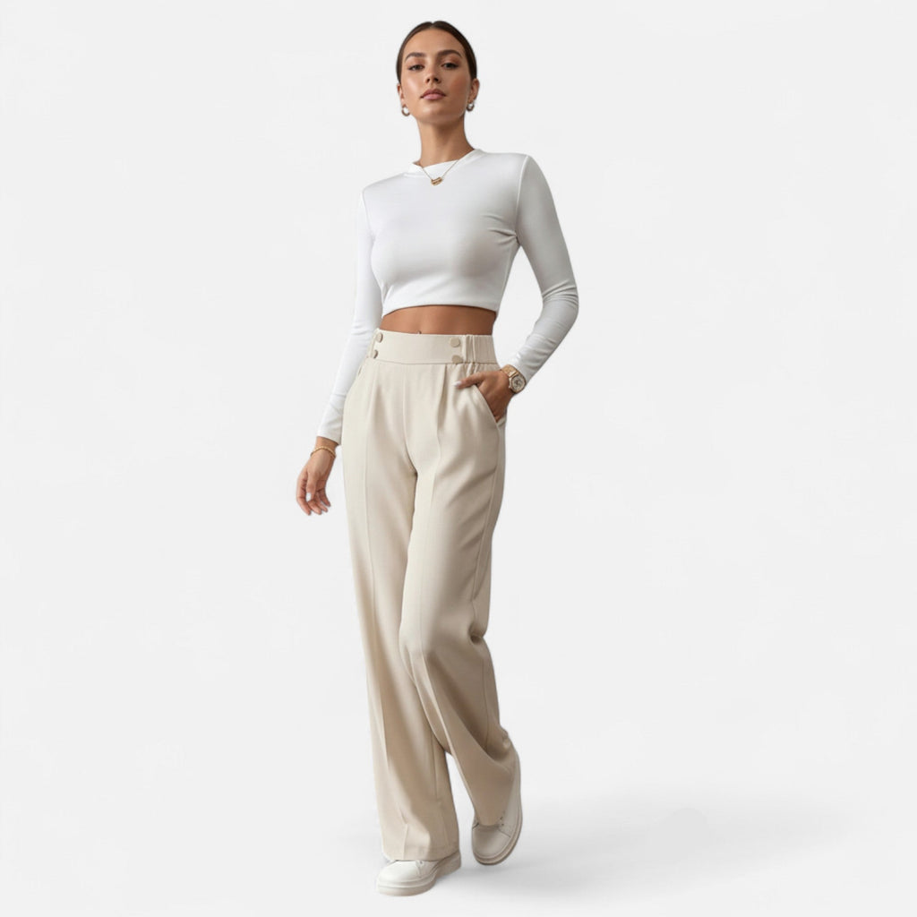 Foursten | Women’s High-Waist Wide-Leg Trousers