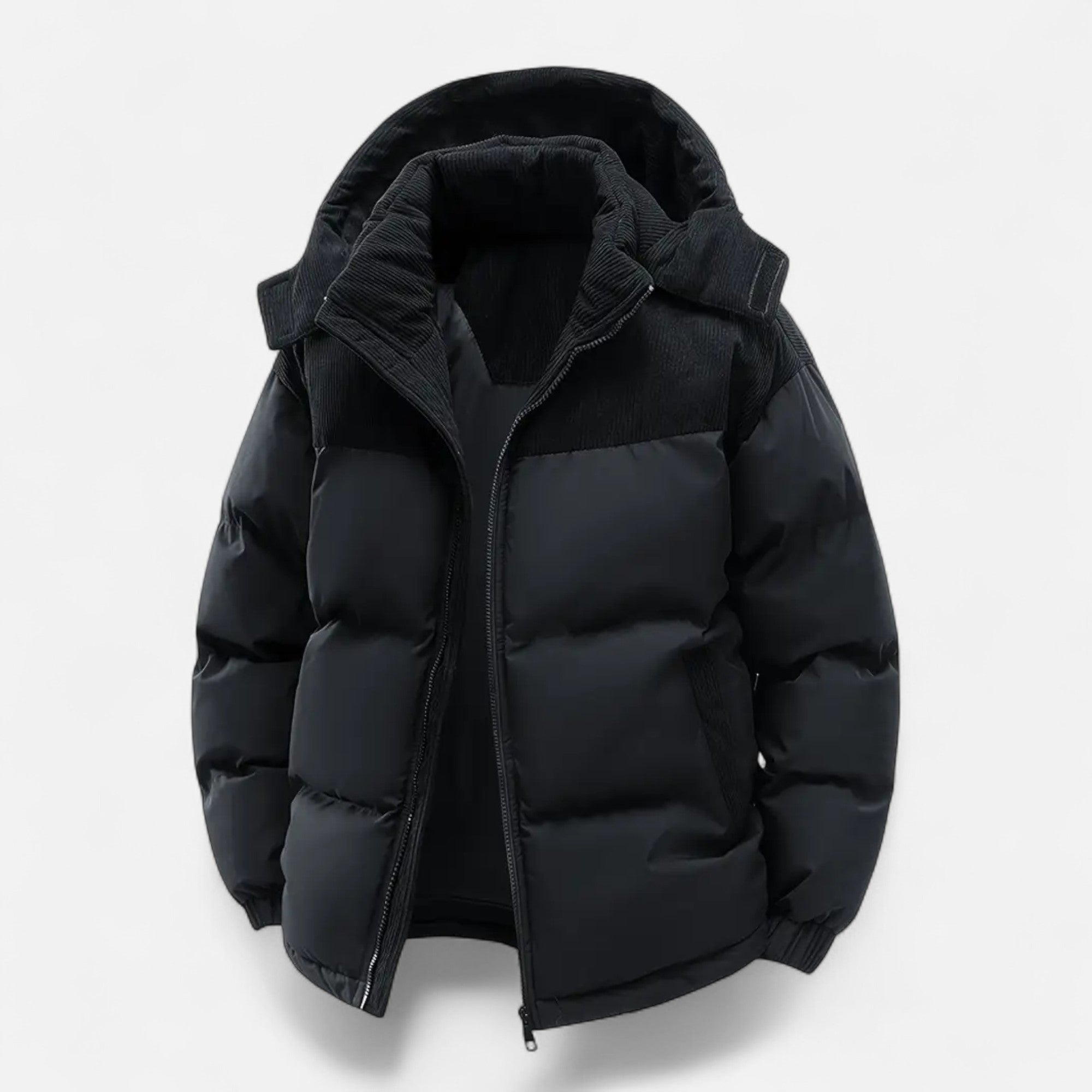 Foursten | Men’s Hooded Colour-Block Winter Jacket