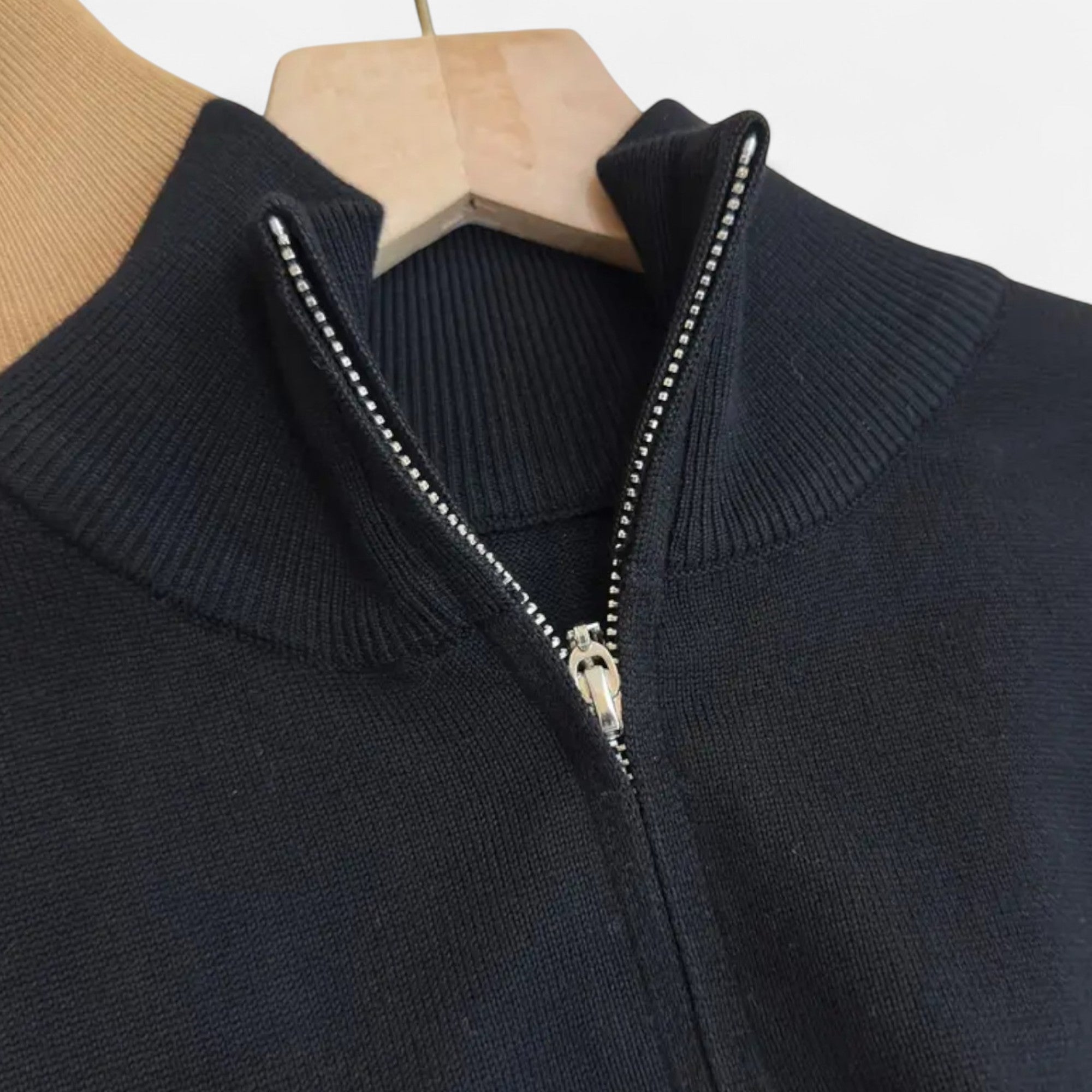Foursten | Men’s Zip-Up Stand Collar Knit