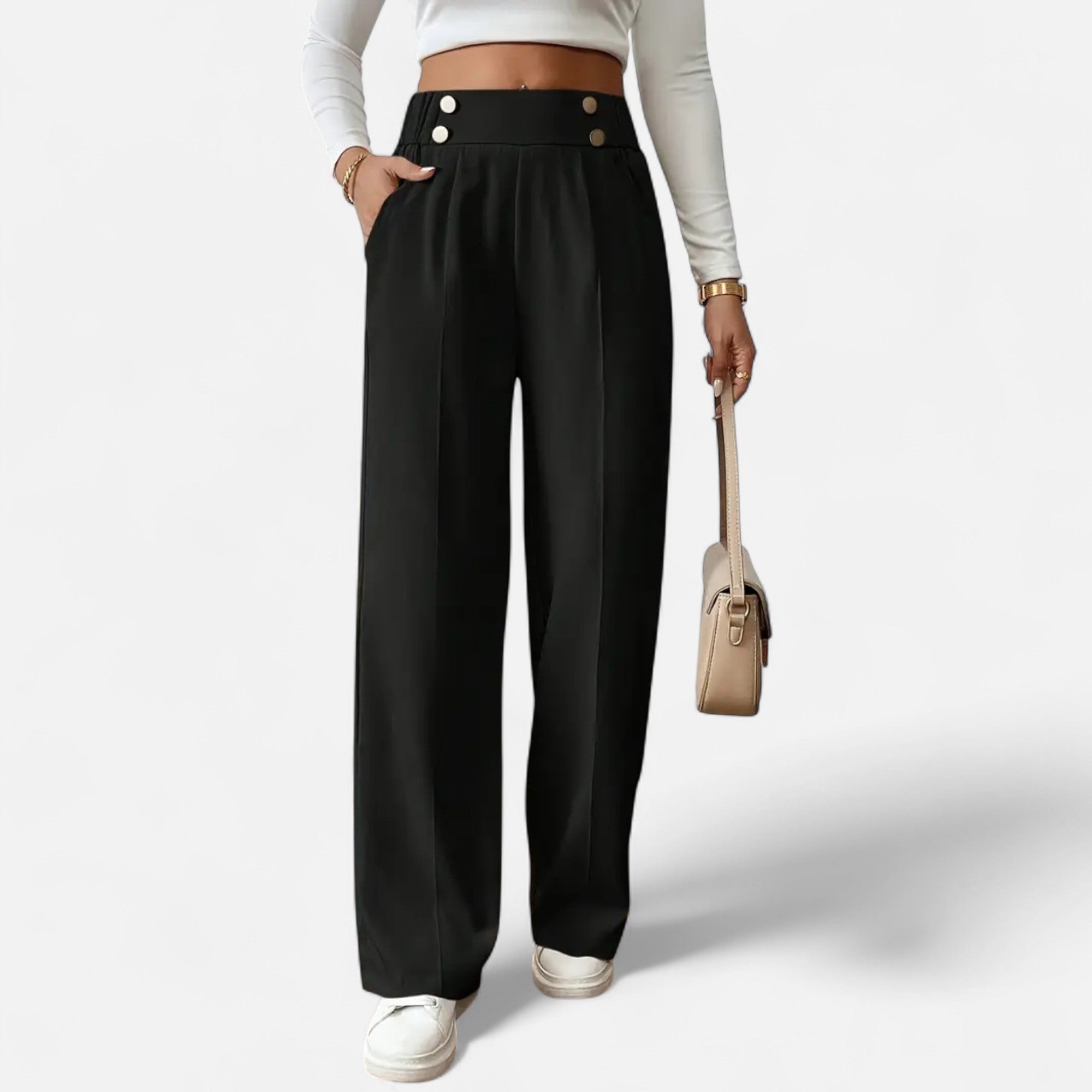 Foursten | Women’s High-Waist Wide-Leg Trousers