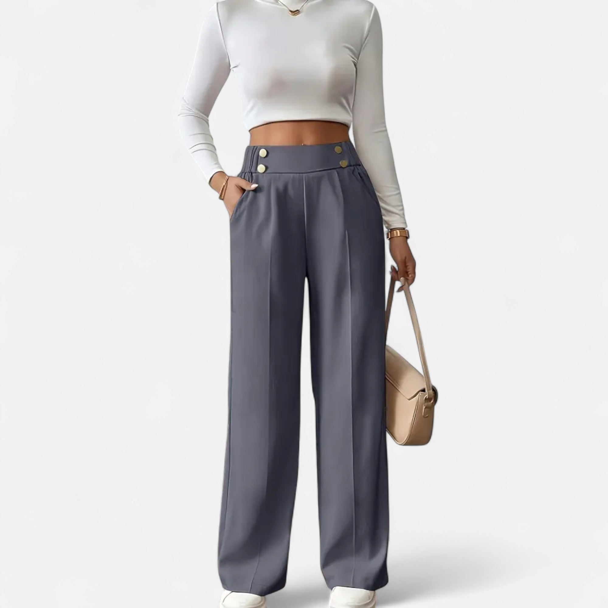 Foursten | Women’s High-Waist Wide-Leg Trousers