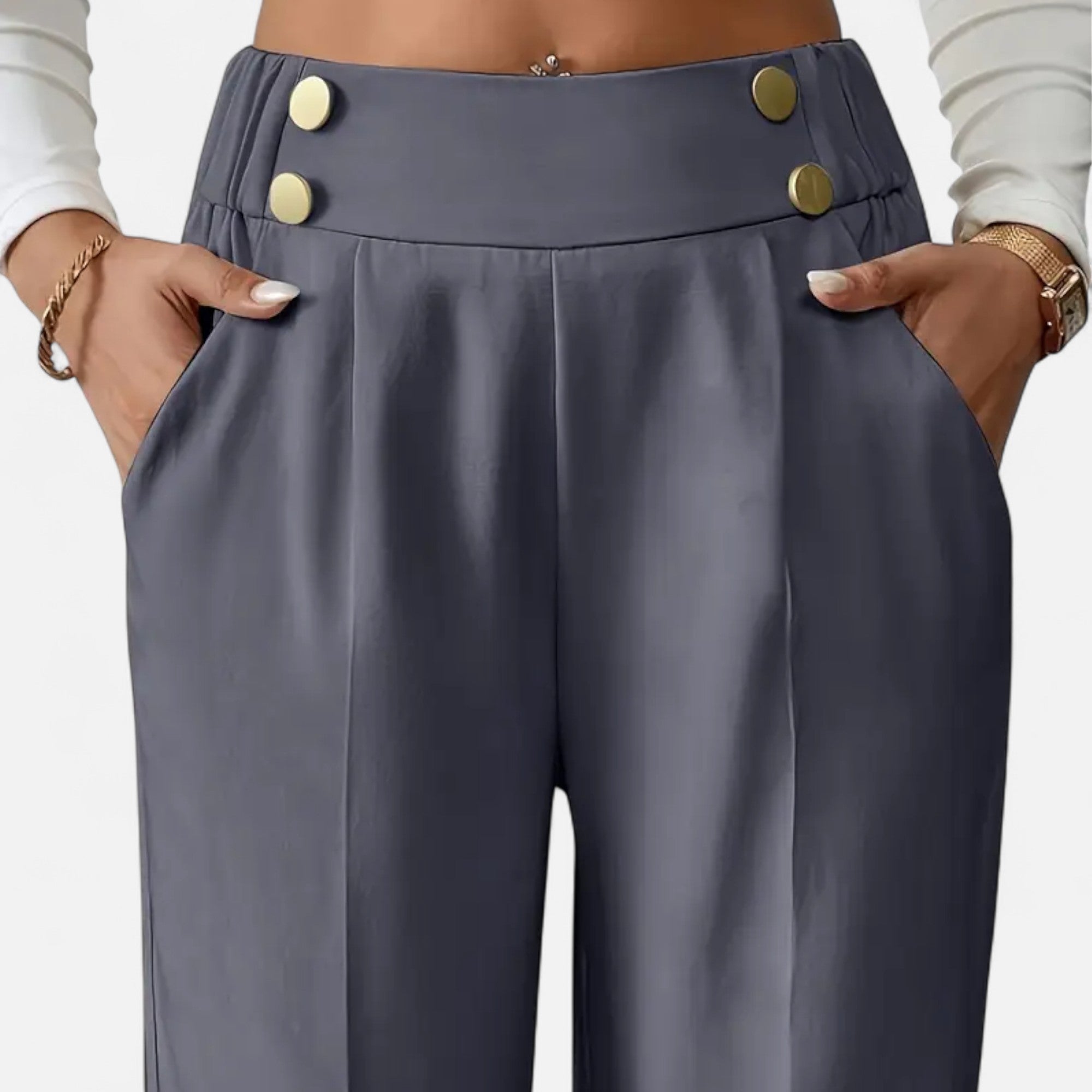 Foursten | Women’s High-Waist Wide-Leg Trousers