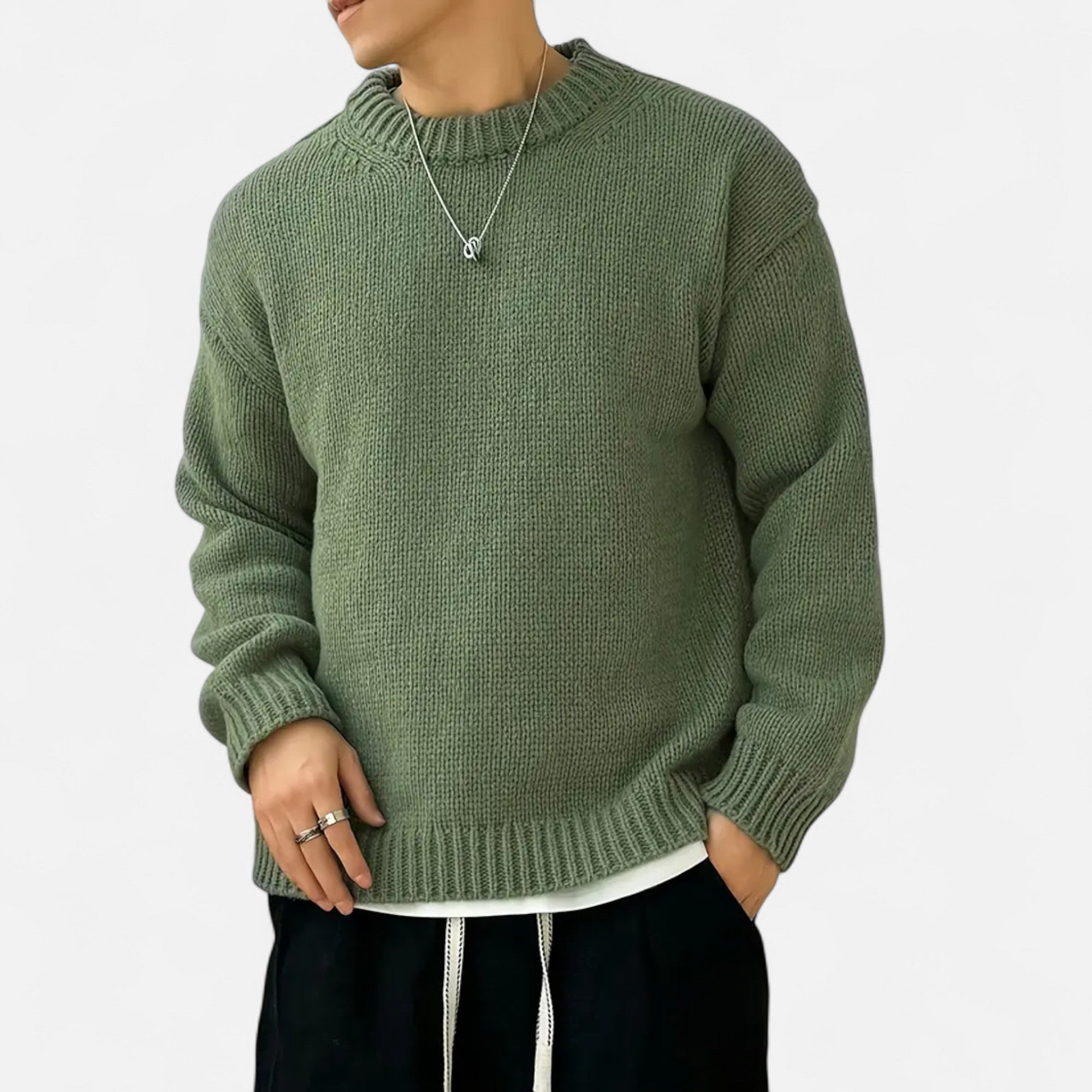 Foursten | Men’s Crew-Neck Knit Sweater