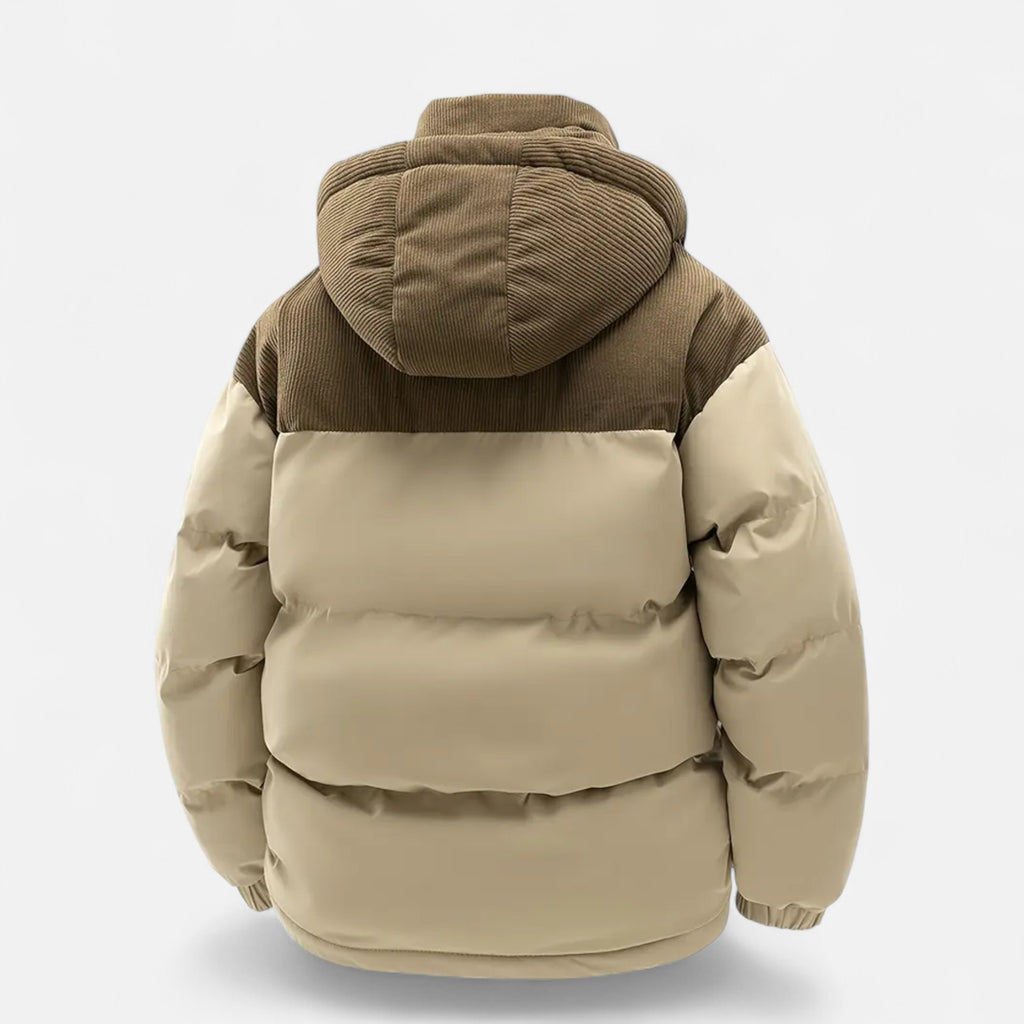 Foursten | Men’s Hooded Colour-Block Winter Jacket