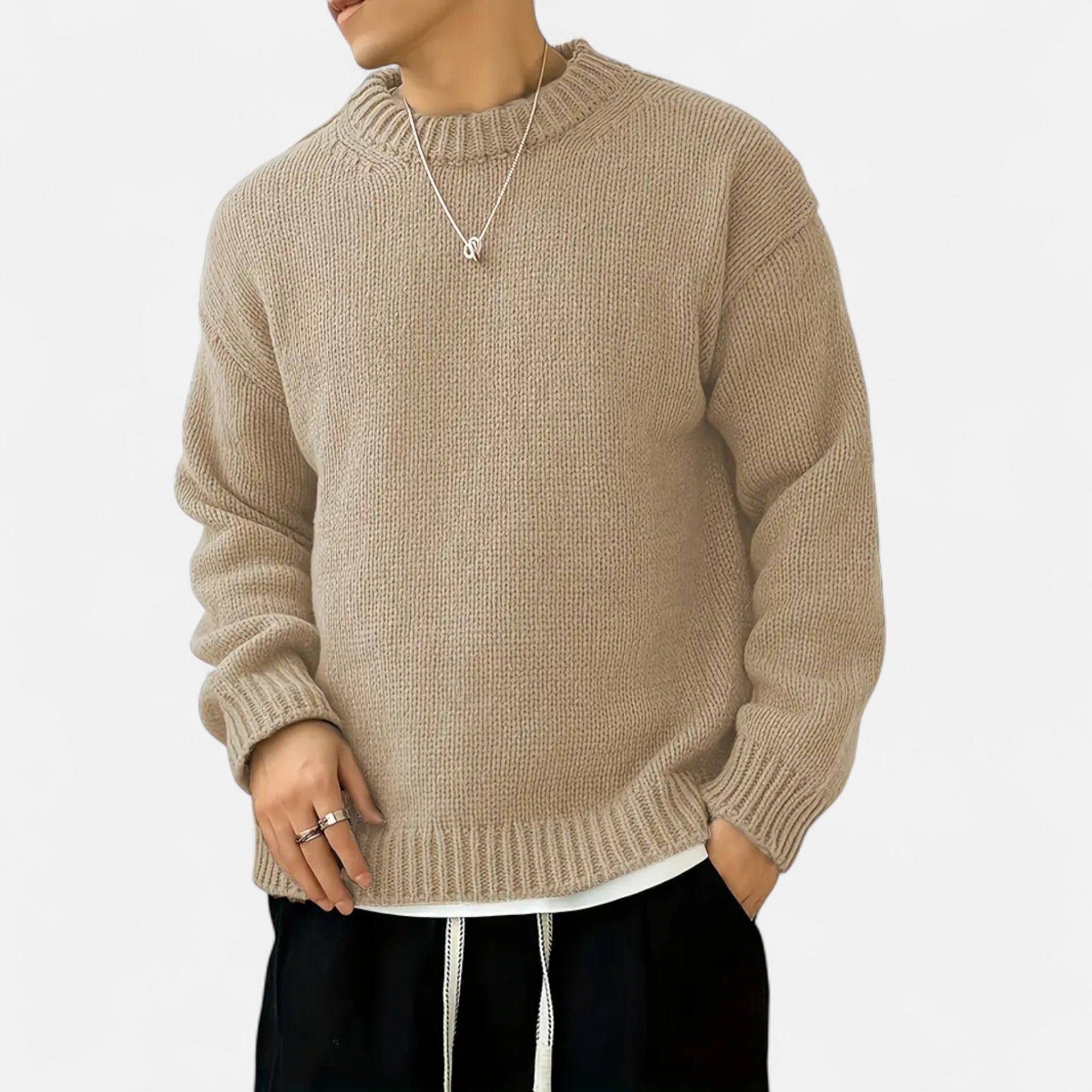 Foursten | Men’s Crew-Neck Knit Sweater