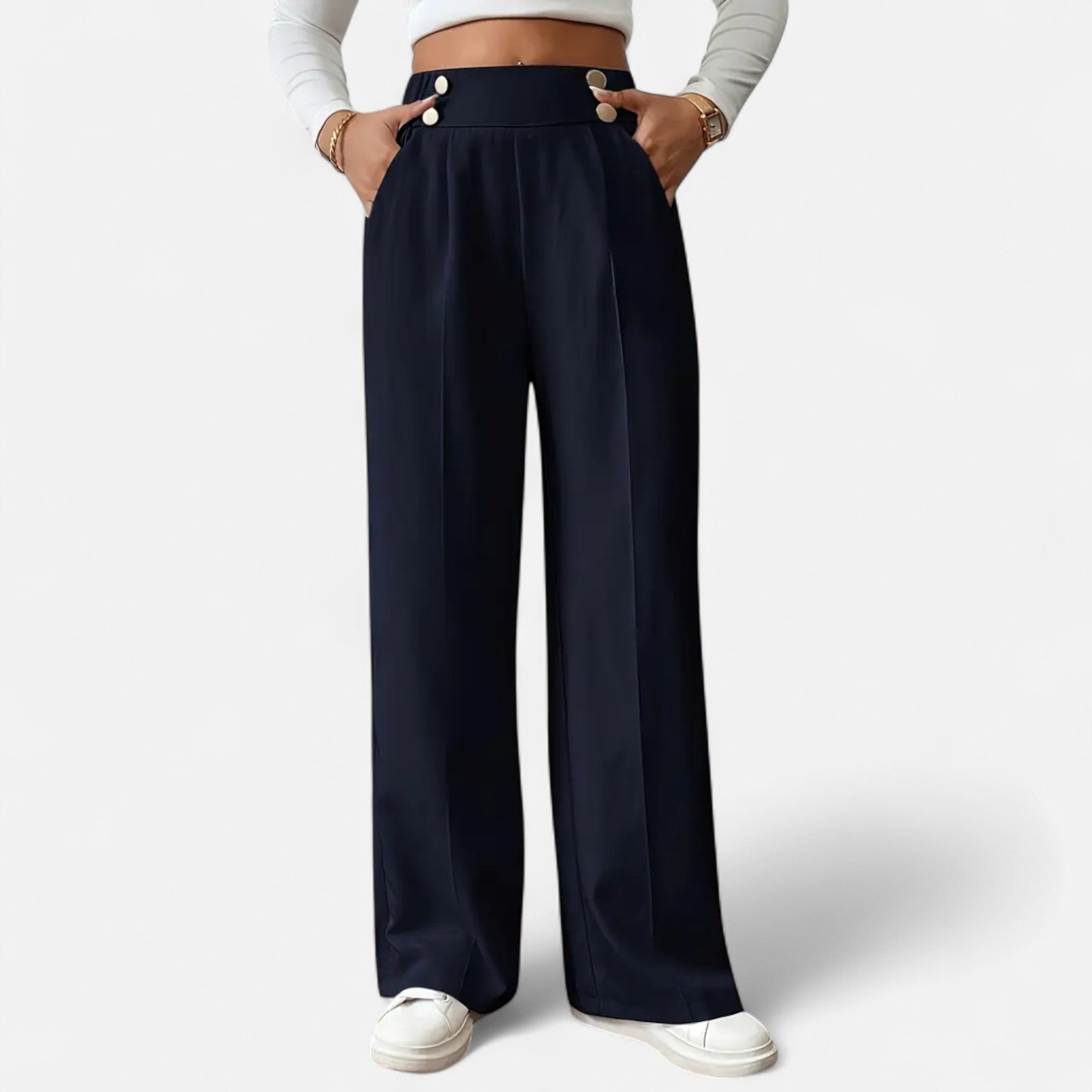 Foursten | Women’s High-Waist Wide-Leg Trousers